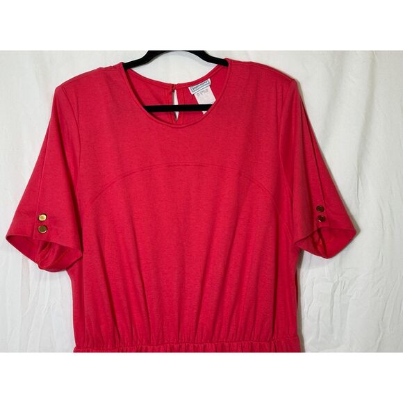 Impromptu Women's Vintage Jersey Knit Plus Size Dress Size 24 With Pockets - Picture 2 of 5